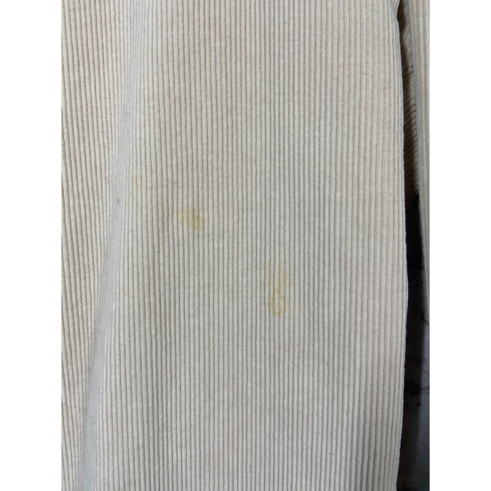 Lauren Ralph Lauren Beige Corduroy Pants Women's Size 16 Wide Leg Casual *FLAW - Picture 7 of 13